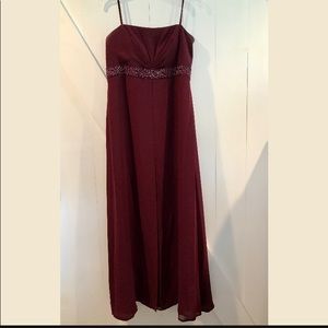 🌟Maroon Dress with Shawl-Bridesmaid